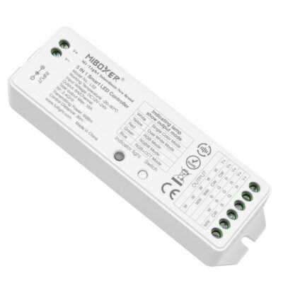 Alternative view of LEDTM® 73422 LS2 Mi-BOXER DC RF 2.4Ghz 5 in 1 Dimmer High Speed Controller / Dimmer 5 Καναλιών DC 12-24V 5 x 3A 72W - Max 15A 360W - IP20 RGBW+WW Μ13 x Π5 x Υ2.5cm - 5 Years Warranty