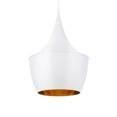 Alternative view of LEDTM® SHANGHAI 01026-A Μοντέρνο Κρεμαστό Φωτιστικό Οροφής με Ντουί 1 x E27 AC 220-240V IP20 - Λευκό & Χρυσό - Μ24 x Π24 x Υ30cm