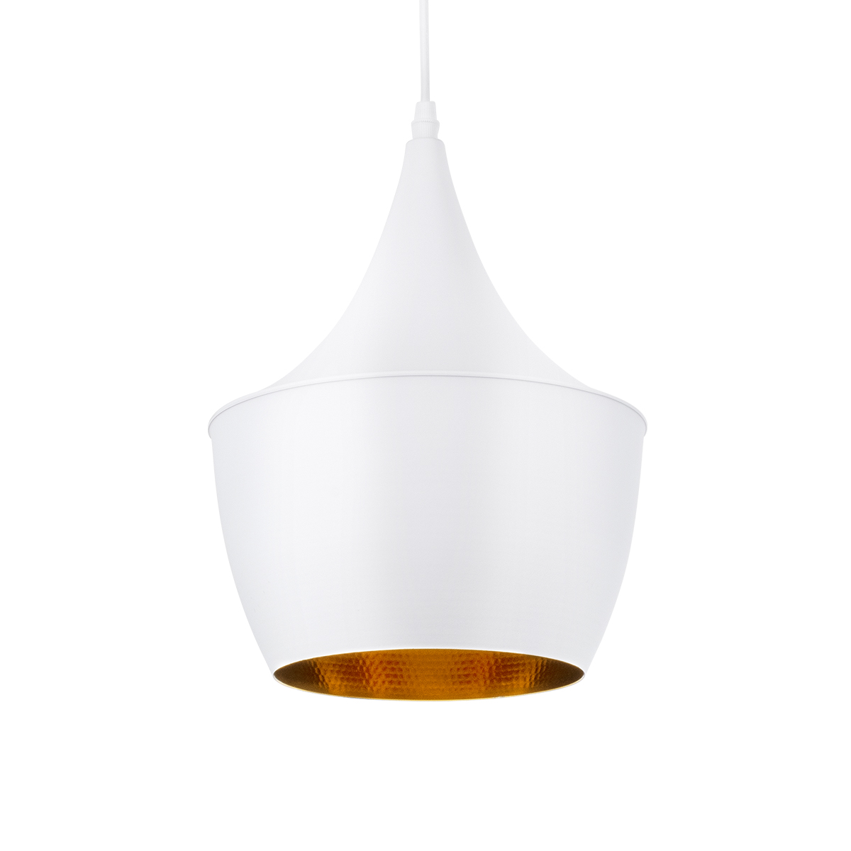 LEDTM® SHANGHAI 01026-A Μοντέρνο Κρεμαστό Φωτιστικό Οροφής με Ντουί 1 x E27 AC 220-240V IP20 - Λευκό & Χρυσό - Μ24 x Π24 x Υ30cm - Image 2