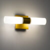 LEDTM® ANAIS 60409 Μοντέρνο Φωτιστικό Τοίχου - Απλίκα Καθρέπτη Μπάνιου με Ντουί 2 x G9 AC 220-240V IP44 - Χρυσό Βούρτσας & Λευκό - Μ34 x Π12 x Υ11cm - Image 9
