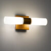 LEDTM® ANAIS 60411 Μοντέρνο Φωτιστικό Τοίχου - Απλίκα Καθρέπτη Μπάνιου με Ντουί 2 x G9 AC 220-240V Αδιάβροχο IP44 - Χάλκινο & Λευκό - Μ34 x Π12 x Υ11cm - Image 9