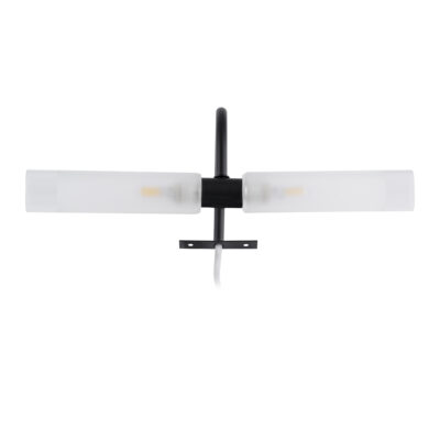 Alternative view of LEDTM® FLORA 60412 Μοντέρνο Φωτιστικό Τοίχου - Απλίκα Καθρέπτη Μπάνιου με Ντουί 2 x G9 AC 220-240V IP44 - Μαύρο Ματ - Μ31 x Π13 x Υ12cm