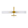 LEDTM® FLORA 60413 Μοντέρνο Φωτιστικό Τοίχου - Απλίκα Καθρέπτη Μπάνιου με Ντουί 2 x G9 AC 220-240V IP44 - Χρυσό & Λευκό - Μ31 x Π13 x Υ12cm - Image 2
