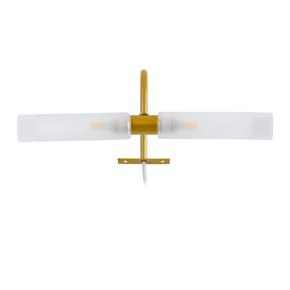 LEDTM® FLORA 60413 Μοντέρνο Φωτιστικό Τοίχου - Απλίκα Καθρέπτη Μπάνιου με Ντουί 2 x G9 AC 220-240V IP44 - Χρυσό & Λευκό - Μ31 x Π13 x Υ12cm - Image 2