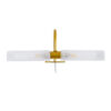 LEDTM® FLORA 60413 Μοντέρνο Φωτιστικό Τοίχου - Απλίκα Καθρέπτη Μπάνιου με Ντουί 2 x G9 AC 220-240V IP44 - Χρυσό & Λευκό - Μ31 x Π13 x Υ12cm - Image 3