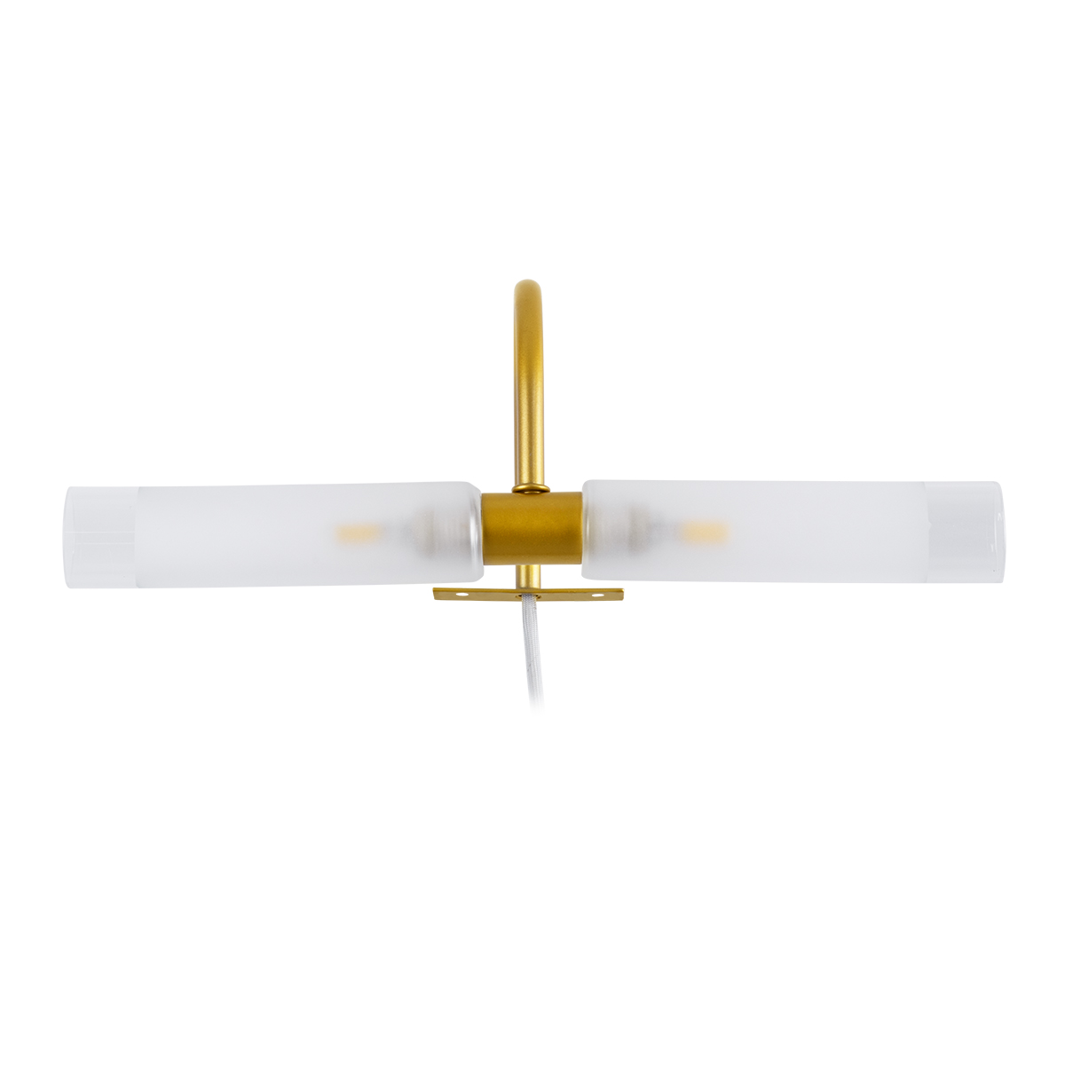 LEDTM® FLORA 60413 Μοντέρνο Φωτιστικό Τοίχου - Απλίκα Καθρέπτη Μπάνιου με Ντουί 2 x G9 AC 220-240V IP44 - Χρυσό & Λευκό - Μ31 x Π13 x Υ12cm - Image 3