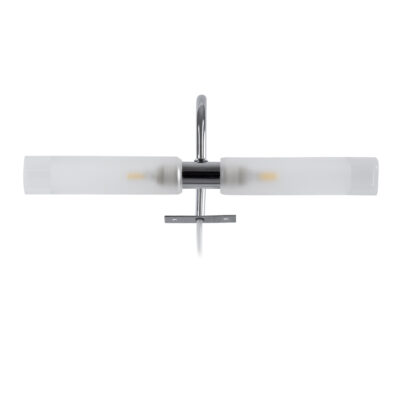 Alternative view of LEDTM® FLORA 60414 Μοντέρνο Φωτιστικό Τοίχου - Απλίκα Καθρέπτη Μπάνιου με Ντουί 2 x G9 AC 220-240V IP44 - Νίκελ Χρώμιο - Μ31 x Π13 x Υ12cm