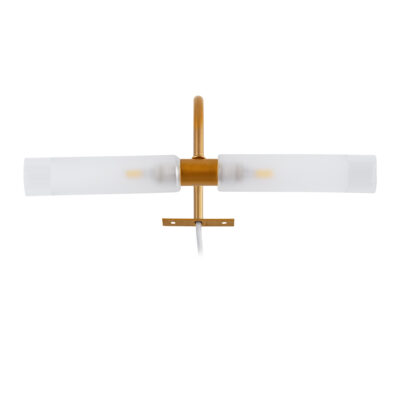 Alternative view of LEDTM® FLORA 60415 Μοντέρνο Φωτιστικό Τοίχου - Απλίκα Καθρέπτη Μπάνιου με Ντουί 2 x G9 AC 220-240V IP44 - Χάλκινο & Λευκό - Μ31 x Π13 x Υ12cm