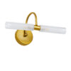 LEDTM® PAOLA 60417 Μοντέρνο Φωτιστικό Τοίχου - Απλίκα Καθρέπτη Μπάνιου με Ντουί 2 x G9 AC 220-240V IP44 - Χρυσό Βούρτσας & Λευκό - Μ31 x Π16 x Υ15cm - Image 3