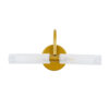 LEDTM® PAOLA 60417 Μοντέρνο Φωτιστικό Τοίχου - Απλίκα Καθρέπτη Μπάνιου με Ντουί 2 x G9 AC 220-240V IP44 - Χρυσό Βούρτσας & Λευκό - Μ31 x Π16 x Υ15cm - Image 5