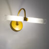 LEDTM® PAOLA 60417 Μοντέρνο Φωτιστικό Τοίχου - Απλίκα Καθρέπτη Μπάνιου με Ντουί 2 x G9 AC 220-240V IP44 - Χρυσό Βούρτσας & Λευκό - Μ31 x Π16 x Υ15cm - Image 9