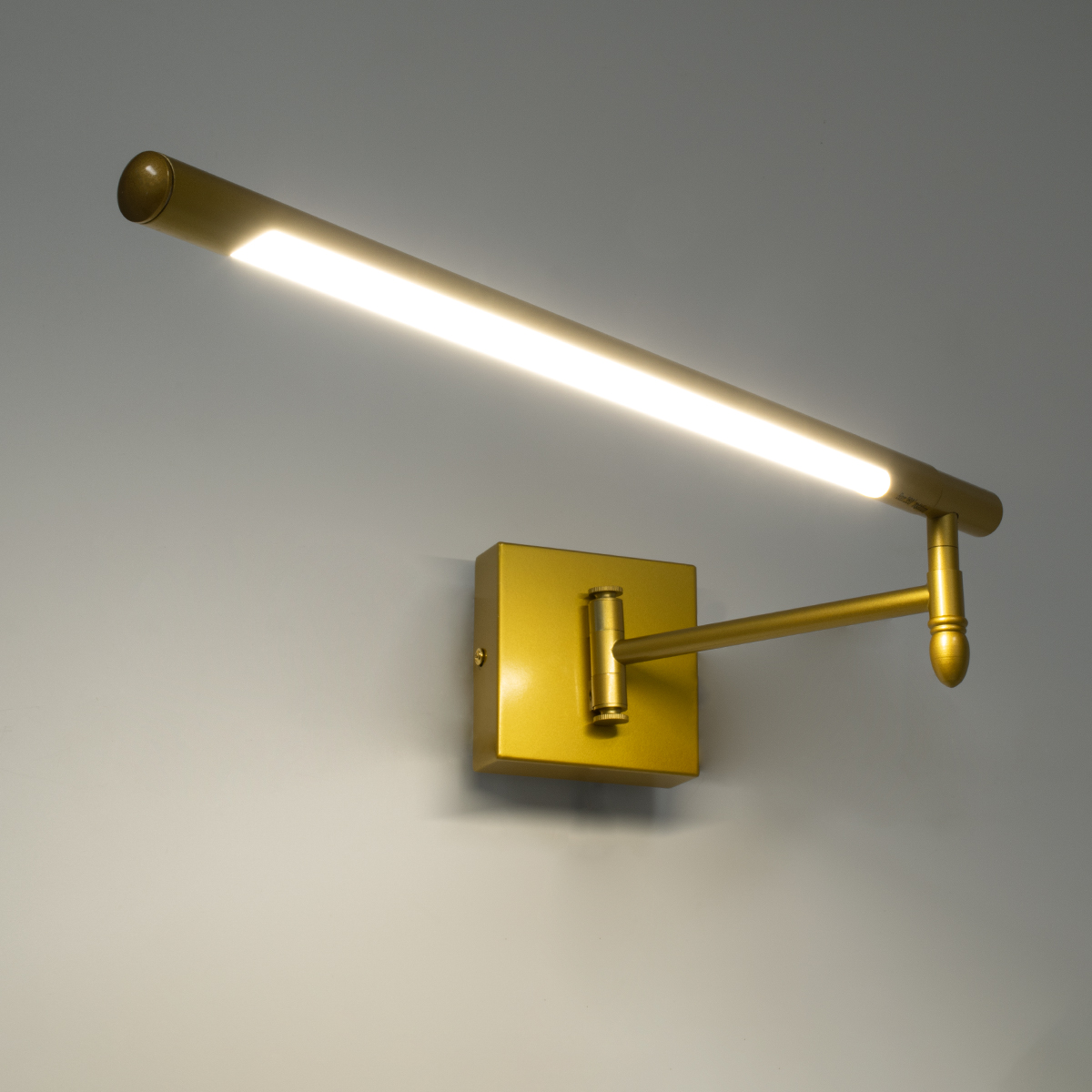 LEDTM® FRIDA 60459 Μοντέρνο Φωτιστικό Τοίχου - Απλίκα Καθρέπτη Μπάνιου LED 12W 1400lm 120° AC 220-240V IP44 Φυσικό Λευκό 4500K - Lumileds SMD Chip & TÜV SÜD Driver - Χρυσό Βούρτσας - Μ51 x Π25 x Υ10cm - 3 Χρόνια Εγγύηση - Image 8
