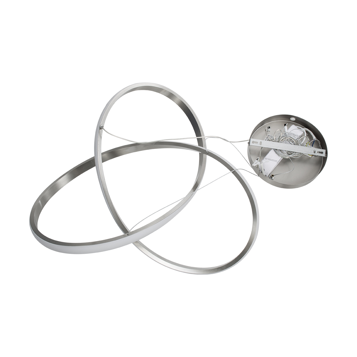 LEDTM® DEXTER 60498 Μοντέρνο Κρεμαστό Φωτιστικό Οροφής LED 72W 8064lm 300° AC 220-240V IP20 Ρυθμιζόμενο Λευκό CCT με Χειριστήριο από 2700K έως 6000K Dimmable - Lumileds SMD Chip - Νίκελ Βούρτσας - Μ56 x Π56 x Υ14cm - 3 Χρόνια Εγγύηση - Image 7