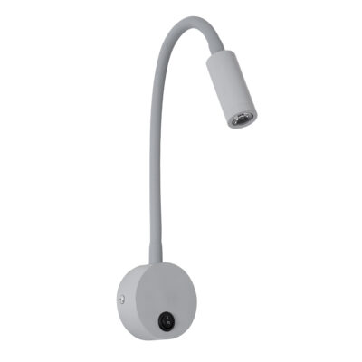 Alternative view of LEDTM® GOOSE 60877 Μοντέρνο Φωτιστικό Τοίχου - Απλίκα Ξενοδοχείου Reading Light LED 3W 300lm 36° AC 220-240V IP20 Φυσικό Λευκό 4500K - CREE XPE Chip & TÜV SÜD Driver - Γκρι Ανθρακί Ματ - Μ6.5 x Π15 x Υ24.5cm - 3 Χρόνια Εγγύηση