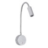 LEDTM® GOOSE 60879 Μοντέρνο Φωτιστικό Τοίχου - Απλίκα Ξενοδοχείου Reading Light LED 3W 300lm 36° AC 220-240V IP20 Φυσικό Λευκό 4500K - CREE XPE Chip & TÜV SÜD Driver - Σατινέ Νίκελ Βούρτσας - Μ6.5 x Π15 x Υ24.5cm - 3 Χρόνια Εγγύηση - Image 2