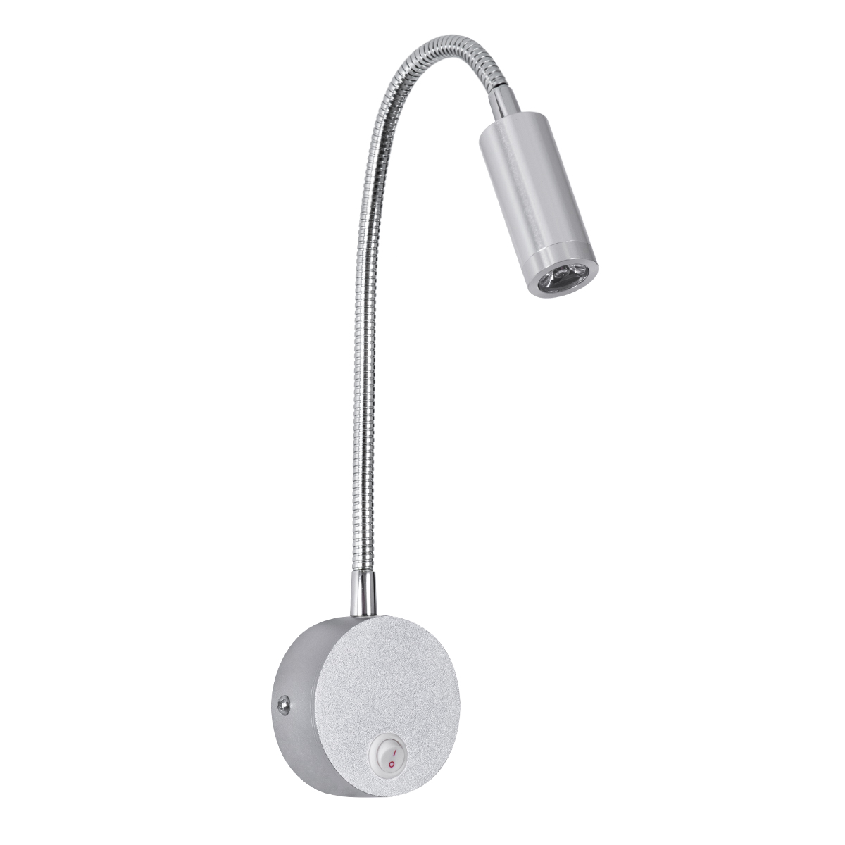 LEDTM® GOOSE 60879 Μοντέρνο Φωτιστικό Τοίχου - Απλίκα Ξενοδοχείου Reading Light LED 3W 300lm 36° AC 220-240V IP20 Φυσικό Λευκό 4500K - CREE XPE Chip & TÜV SÜD Driver - Σατινέ Νίκελ Βούρτσας - Μ6.5 x Π15 x Υ24.5cm - 3 Χρόνια Εγγύηση - Image 2