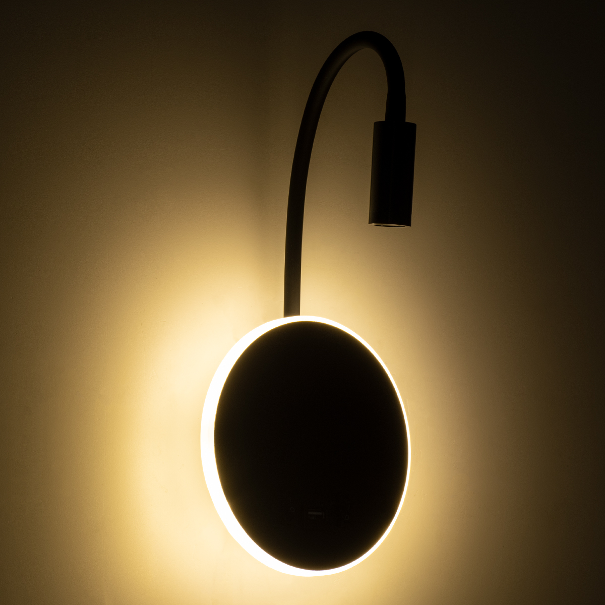 LEDTM® GOOSE 60883 Μοντέρνο Φωτιστικό Τοίχου - Απλίκα Ξενοδοχείου Reading Light με Φορτιστή USB 3A LED 6W 600lm 36° & 360° AC 220-240V IP20 Φυσικό Λευκό 4500K - CREE XPE & Lumileds SMD Chip & TÜV SÜD Driver - Μαύρο Ματ - Μ15.5 x Π15 x Υ30.5cm - 3 Χρόνια Εγγύηση - Image 10
