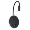 LEDTM® GOOSE 60883 Μοντέρνο Φωτιστικό Τοίχου - Απλίκα Ξενοδοχείου Reading Light με Φορτιστή USB 3A LED 6W 600lm 36° & 360° AC 220-240V IP20 Φυσικό Λευκό 4500K - CREE XPE & Lumileds SMD Chip & TÜV SÜD Driver - Μαύρο Ματ - Μ15.5 x Π15 x Υ30.5cm - 3 Χρόνια Εγγύηση - Image 3