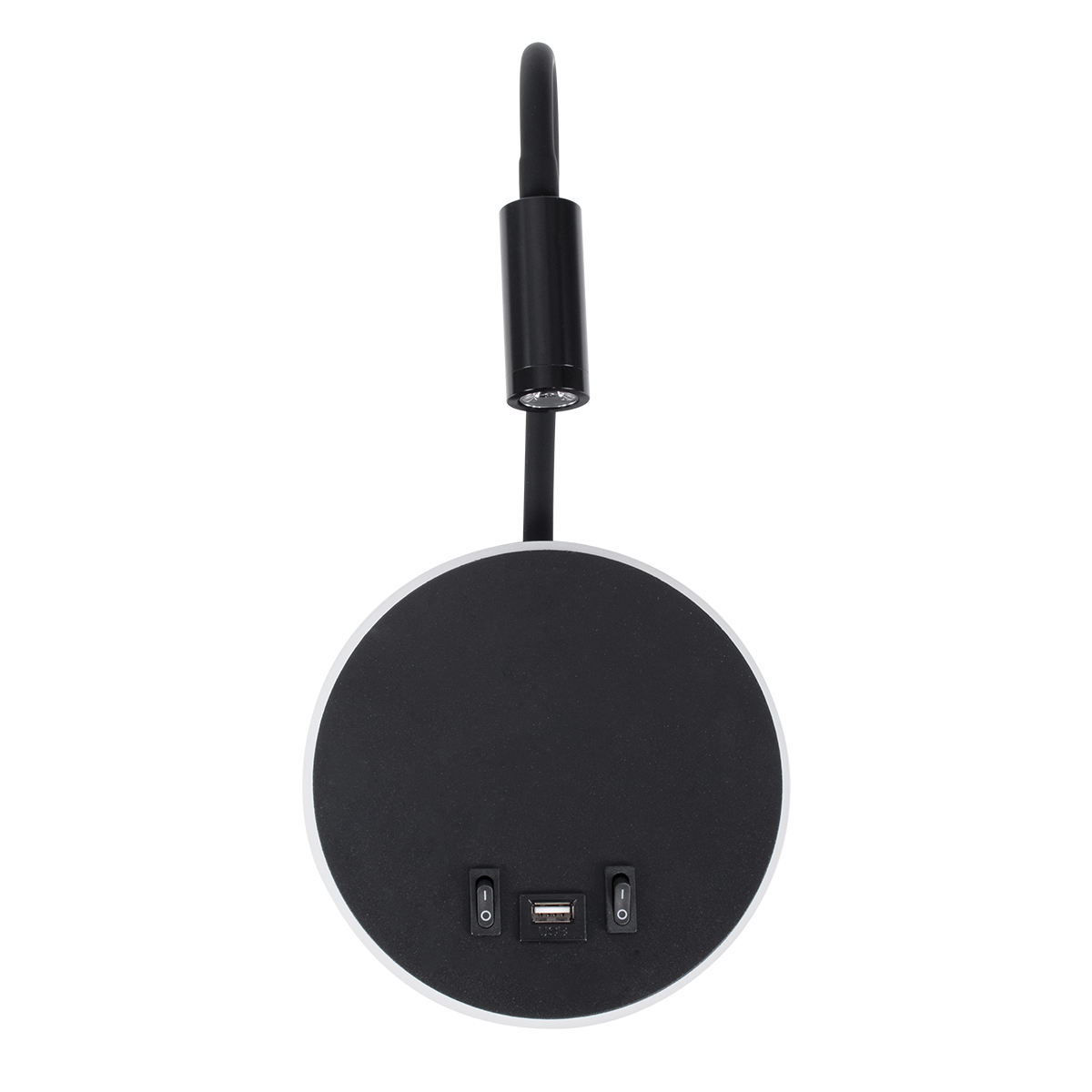 LEDTM® GOOSE 60883 Μοντέρνο Φωτιστικό Τοίχου - Απλίκα Ξενοδοχείου Reading Light με Φορτιστή USB 3A LED 6W 600lm 36° & 360° AC 220-240V IP20 Φυσικό Λευκό 4500K - CREE XPE & Lumileds SMD Chip & TÜV SÜD Driver - Μαύρο Ματ - Μ15.5 x Π15 x Υ30.5cm - 3 Χρόνια Εγγύηση - Image 5