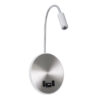 LEDTM® GOOSE 60884 Μοντέρνο Φωτιστικό Τοίχου - Απλίκα Ξενοδοχείου Reading Light με Φορτιστή USB 3A LED 6W 600lm 36° & 360° AC 220-240V IP20 Φυσικό Λευκό 4500K - CREE XPE & Lumileds SMD Chip & TÜV SÜD Driver - Νίκελ Βούρτσας - Μ15.5 x Π15 x Υ30.5cm - 3 Χρόνια Εγγύηση - Image 2