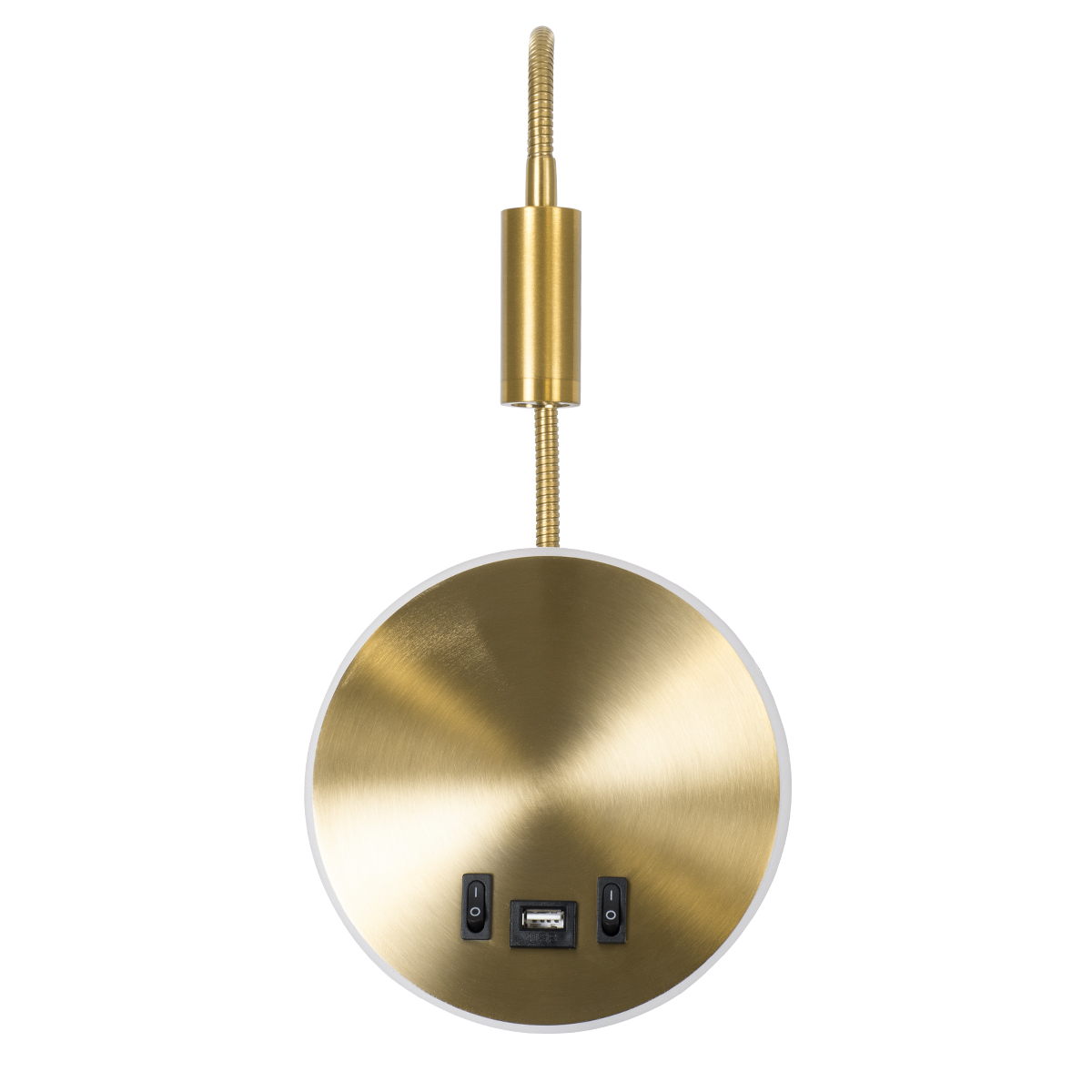 LEDTM® GOOSE 60885 Μοντέρνο Φωτιστικό Τοίχου - Απλίκα Ξενοδοχείου Reading Light με Φορτιστή USB 3A LED 6W 600lm 36° & 360° AC 220-240V IP20 Φυσικό Λευκό 4500K - CREE XPE & Lumileds SMD Chip & TÜV SÜD Driver - Χρυσό Πλατίνα - Μ15.5 x Π15 x Υ30.5cm - 3 Χρόνια Εγγύηση - Image 4
