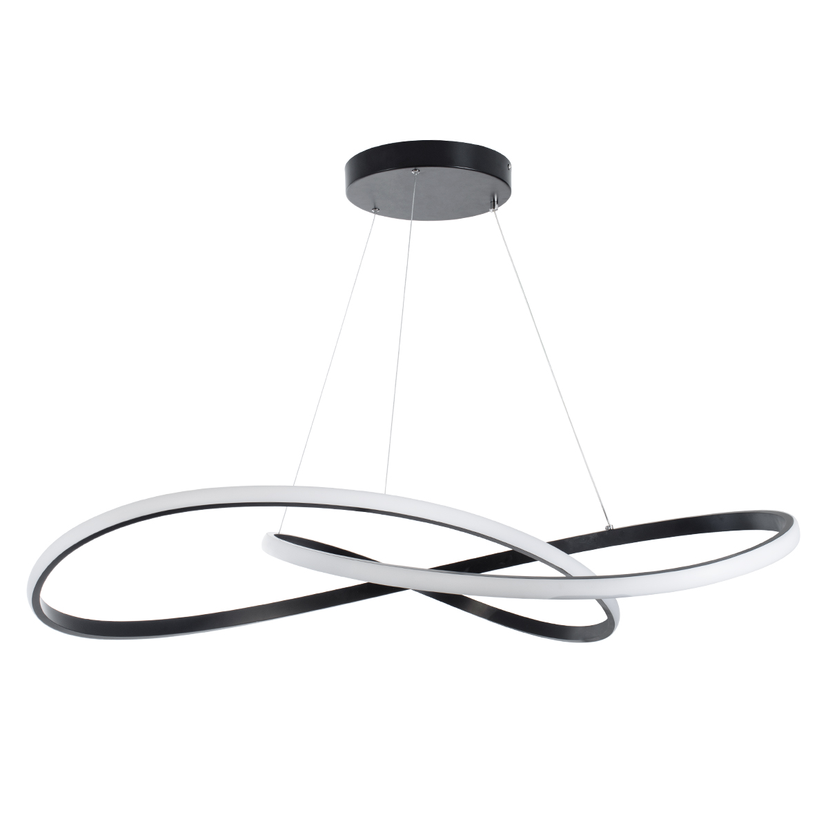 LEDTM® DEXTER 60917 Μοντέρνο Κρεμαστό Φωτιστικό Οροφής LED 120W 13440lm 300° AC 220-240V IP20 Ρυθμιζόμενο Λευκό CCT με Χειριστήριο από 2700K έως 6000K Dimmable - Lumileds SMD Chip - Μαύρο Ματ - Μ103 x Π103 x Υ22cm - 3 Χρόνια Εγγύηση - Image 3