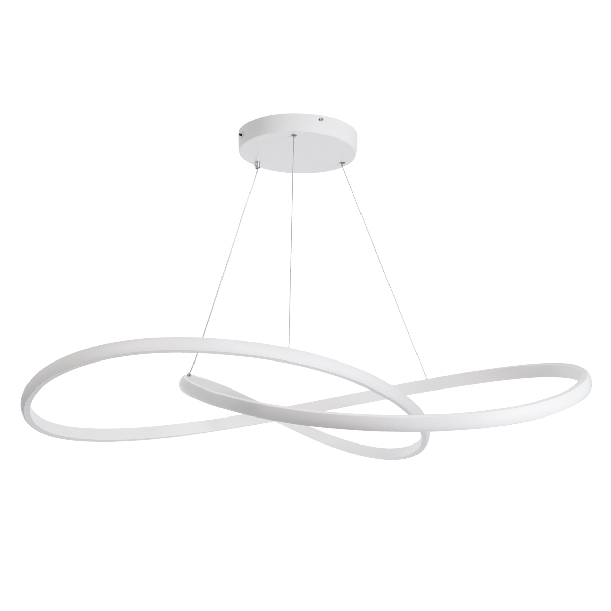 LEDTM® DEXTER 60918 Μοντέρνο Κρεμαστό Φωτιστικό Οροφής LED 120W 13440lm 300° AC 220-240V IP20 Ρυθμιζόμενο Λευκό CCT με Χειριστήριο από 2700K έως 6000K Dimmable - Lumileds SMD Chip - Λευκό Ματ - Μ103 x Π103 x Υ22cm - 3 Χρόνια Εγγύηση - Image 3