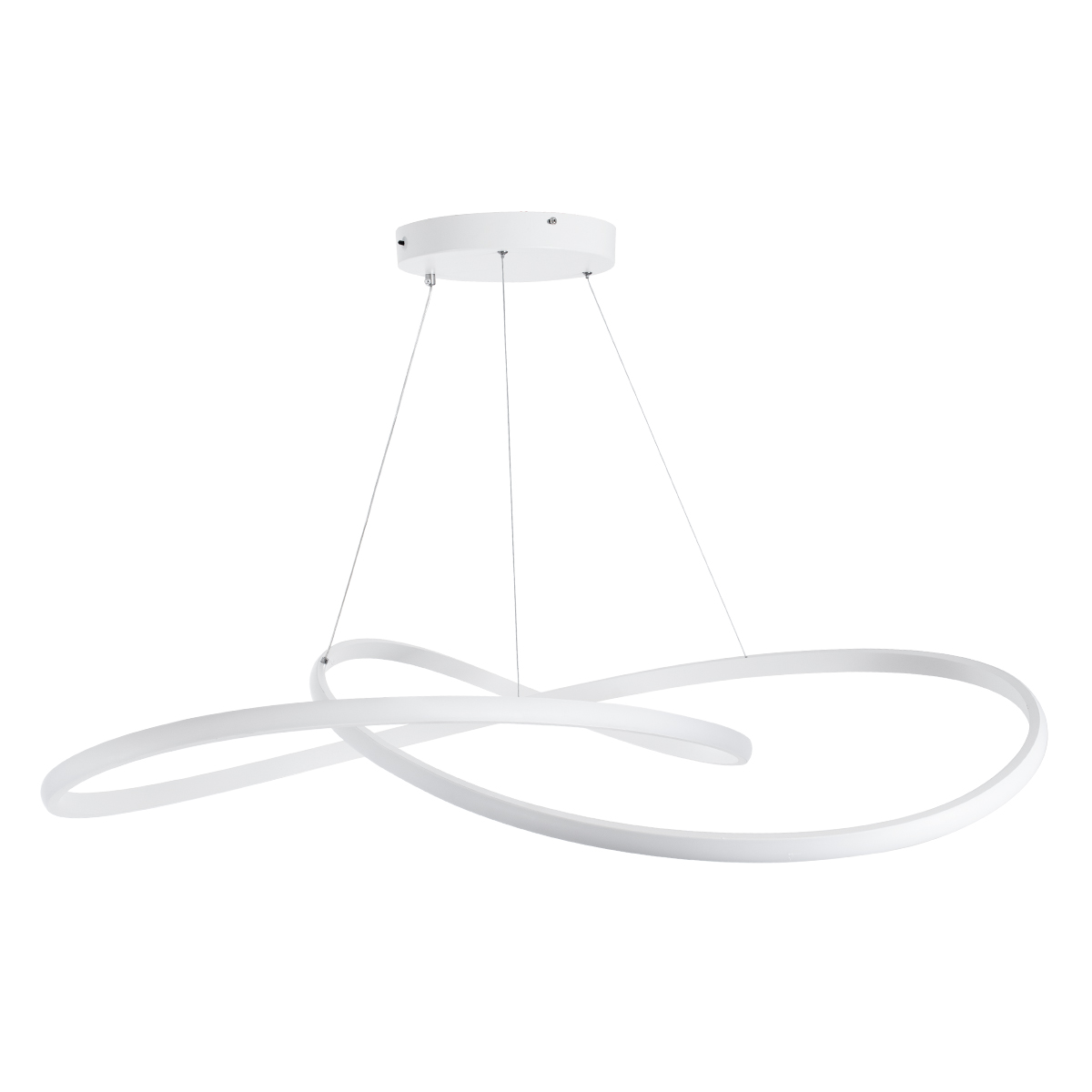 LEDTM® DEXTER 60918 Μοντέρνο Κρεμαστό Φωτιστικό Οροφής LED 120W 13440lm 300° AC 220-240V IP20 Ρυθμιζόμενο Λευκό CCT με Χειριστήριο από 2700K έως 6000K Dimmable - Lumileds SMD Chip - Λευκό Ματ - Μ103 x Π103 x Υ22cm - 3 Χρόνια Εγγύηση - Image 5