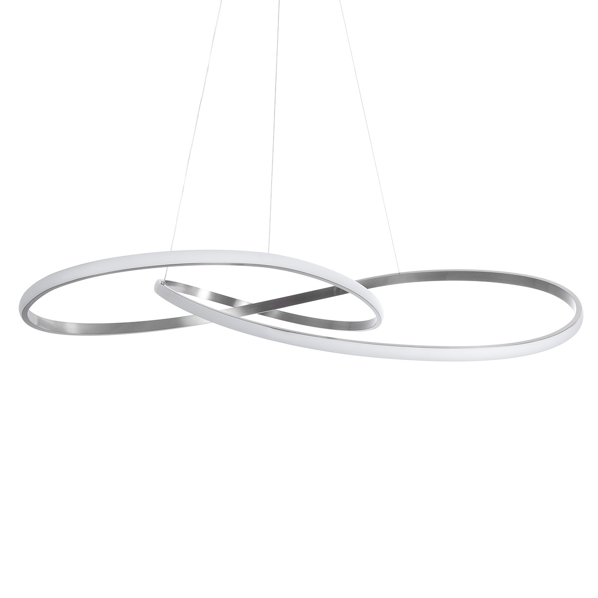 LEDTM® DEXTER 60919 Μοντέρνο Κρεμαστό Φωτιστικό Οροφής LED 120W 13440lm 300° AC 220-240V IP20 Ρυθμιζόμενο Λευκό CCT με Χειριστήριο από 2700K έως 6000K Dimmable - Lumileds SMD Chip - Νίκελ Βούρτσας - Μ103 x Π103 x Υ30cm - 3 Χρόνια Εγγύηση - Image 3