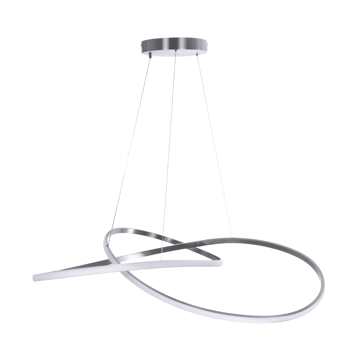 LEDTM® DEXTER 60919 Μοντέρνο Κρεμαστό Φωτιστικό Οροφής LED 120W 13440lm 300° AC 220-240V IP20 Ρυθμιζόμενο Λευκό CCT με Χειριστήριο από 2700K έως 6000K Dimmable - Lumileds SMD Chip - Νίκελ Βούρτσας - Μ103 x Π103 x Υ30cm - 3 Χρόνια Εγγύηση - Image 4