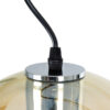 LEDTM® GLASSO 60927 Μοντέρνο Κρεμαστό Φωτιστικό Οροφής με Ντουί 1 x E27 AC 220-240V IP20 - Ασημί & Μελί - Μ27 x Π27 x Υ52cm - Image 7
