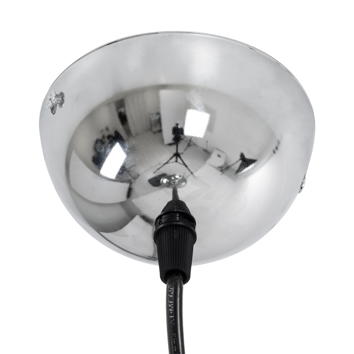 LEDTM® GLASSO 60928 Μοντέρνο Κρεμαστό Φωτιστικό Οροφής με Ντουί 1 x E27 AC 220-240V IP20 - Ασημί - Μ27 x Π27 x Υ52cm - Image 10