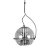 LEDTM® GLASSO 60928 Μοντέρνο Κρεμαστό Φωτιστικό Οροφής με Ντουί 1 x E27 AC 220-240V IP20 - Ασημί - Μ27 x Π27 x Υ52cm - Image 4