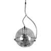 LEDTM® GLASSO 60928 Μοντέρνο Κρεμαστό Φωτιστικό Οροφής με Ντουί 1 x E27 AC 220-240V IP20 - Ασημί - Μ27 x Π27 x Υ52cm - Image 5