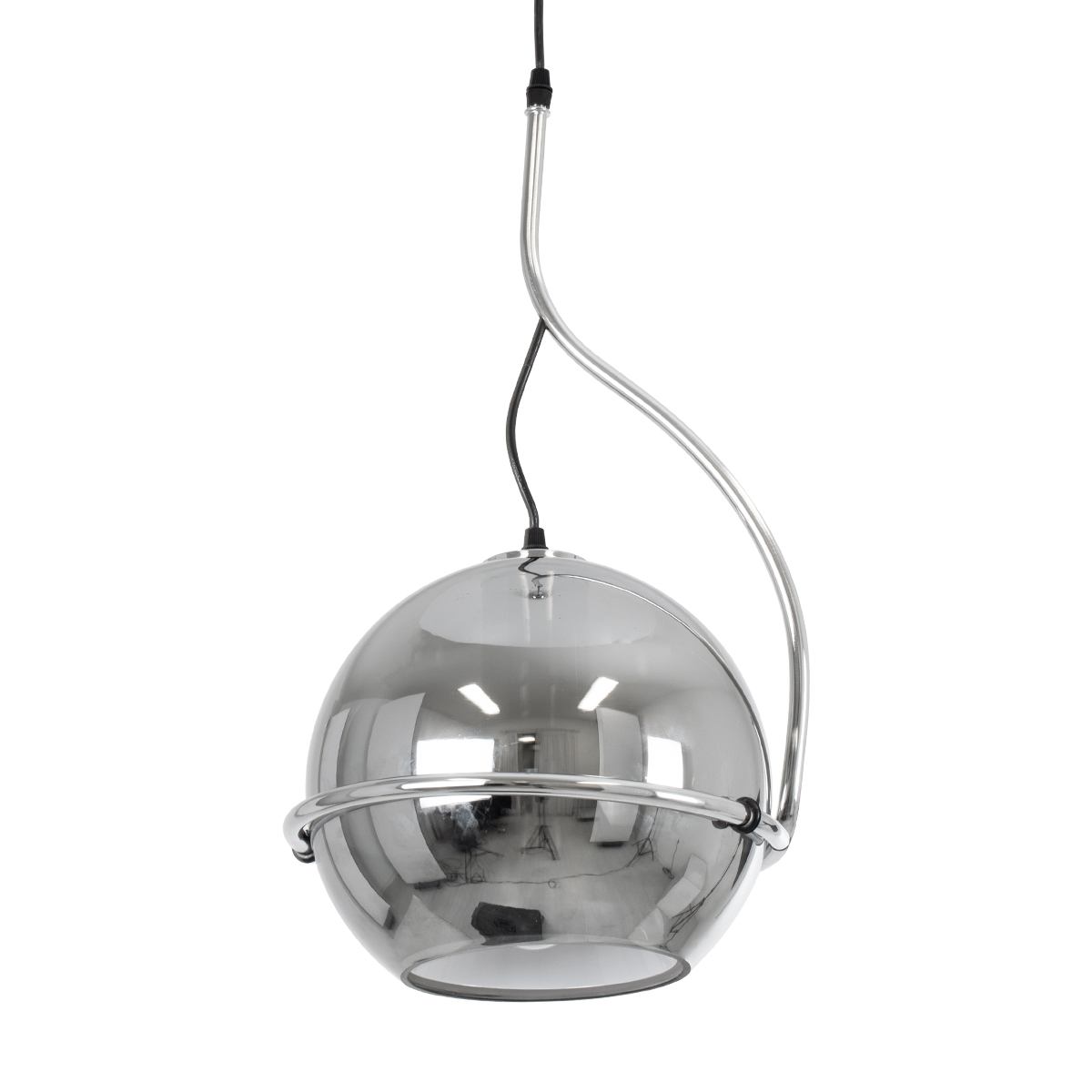 LEDTM® GLASSO 60928 Μοντέρνο Κρεμαστό Φωτιστικό Οροφής με Ντουί 1 x E27 AC 220-240V IP20 - Ασημί - Μ27 x Π27 x Υ52cm - Image 6