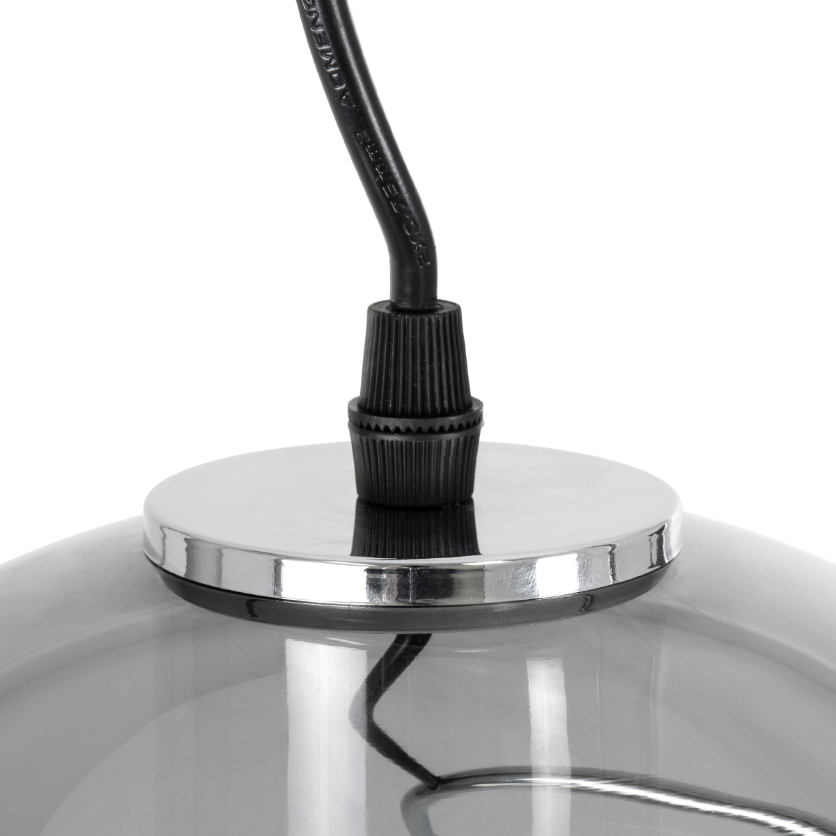 LEDTM® GLASSO 60928 Μοντέρνο Κρεμαστό Φωτιστικό Οροφής με Ντουί 1 x E27 AC 220-240V IP20 - Ασημί - Μ27 x Π27 x Υ52cm - Image 7
