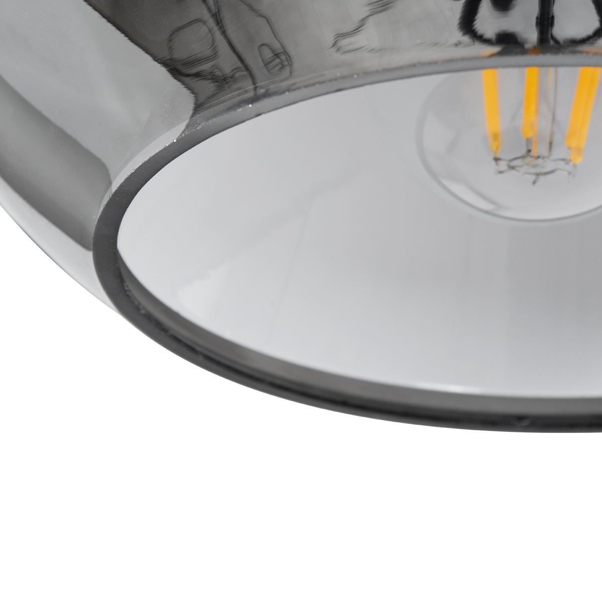 LEDTM® GLASSO 60928 Μοντέρνο Κρεμαστό Φωτιστικό Οροφής με Ντουί 1 x E27 AC 220-240V IP20 - Ασημί - Μ27 x Π27 x Υ52cm - Image 8