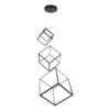LEDTM® KIBOO-TRIO 60931 Μοντέρνο Κρεμαστό Φωτιστικό Οροφής LED 90W 10350lm 360° AC 220-240V IP20 Ρυθμιζόμενο Λευκό CCT με Χειριστήριο από 2700K έως 6000K Dimmable - Lumileds SMD Chip - Μαύρο Ματ - Μ60 x Π60 x Υ80cm - 3 Χρόνια Εγγύηση - Image 4