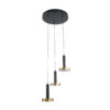 LEDTM® ZANE 60934 Μοντέρνο Κρεμαστό Φωτιστικό Οροφής LED 54W 6048lm 120° AC 220-240V IP20 Ρυθμιζόμενο Λευκό CCT με Χειριστήριο από 2700K έως 6000K Dimmable - Lumileds SMD Chip - Μαύρο Ματ & Χρυσό - Μ40 x Π40 x Υ20cm - 3 Χρόνια Εγγύηση - Image 2