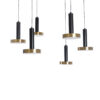 LEDTM® ZANE 60935 Μοντέρνο Κρεμαστό Φωτιστικό Οροφής LED 100W 11200lm 120° AC 220-240V IP20 Ρυθμιζόμενο Λευκό CCT με Χειριστήριο από 2700K έως 6000K Dimmable - Lumileds SMD Chip - Μαύρο Ματ & Χρυσό - Μ80 x Π80 x Υ20cm - 3 Χρόνια Εγγύηση - Image 3