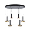 LEDTM® ZANE 60935 Μοντέρνο Κρεμαστό Φωτιστικό Οροφής LED 100W 11200lm 120° AC 220-240V IP20 Ρυθμιζόμενο Λευκό CCT με Χειριστήριο από 2700K έως 6000K Dimmable - Lumileds SMD Chip - Μαύρο Ματ & Χρυσό - Μ80 x Π80 x Υ20cm - 3 Χρόνια Εγγύηση - Image 4