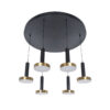 LEDTM® ZANE 60935 Μοντέρνο Κρεμαστό Φωτιστικό Οροφής LED 100W 11200lm 120° AC 220-240V IP20 Ρυθμιζόμενο Λευκό CCT με Χειριστήριο από 2700K έως 6000K Dimmable - Lumileds SMD Chip - Μαύρο Ματ & Χρυσό - Μ80 x Π80 x Υ20cm - 3 Χρόνια Εγγύηση - Image 5