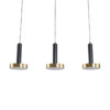LEDTM® ZANE 60936 Μοντέρνο Κρεμαστό Φωτιστικό Οροφής LED 54W 6048lm 120° AC 220-240V IP20 Ρυθμιζόμενο Λευκό CCT με Χειριστήριο από 2700K έως 6000K Dimmable - Lumileds SMD Chip - Μαύρο Ματ & Χρυσό - Μ80 x Π15 x Υ20cm - 3 Χρόνια Εγγύηση - Image 3