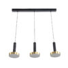 LEDTM® ZANE 60936 Μοντέρνο Κρεμαστό Φωτιστικό Οροφής LED 54W 6048lm 120° AC 220-240V IP20 Ρυθμιζόμενο Λευκό CCT με Χειριστήριο από 2700K έως 6000K Dimmable - Lumileds SMD Chip - Μαύρο Ματ & Χρυσό - Μ80 x Π15 x Υ20cm - 3 Χρόνια Εγγύηση - Image 5