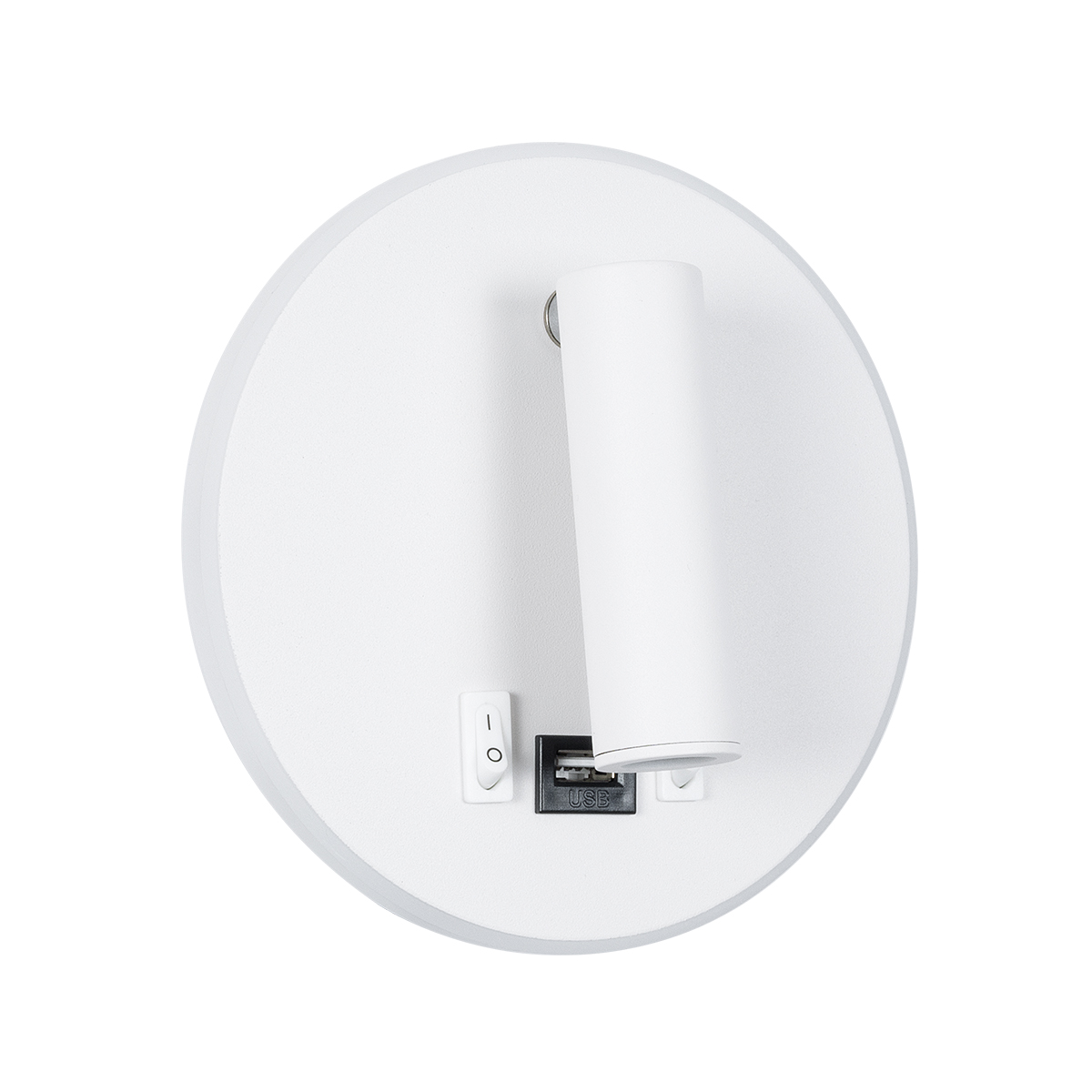 LEDTM® LADY-R 60939 Μοντέρνο Φωτιστικό Τοίχου - Απλίκα Ξενοδοχείου Reading Light με Φορτιστή USB 3A LED 6W 600lm 36° & 360° AC 220-240V IP20 Φυσικό Λευκό 4500K - Bridgelux COB & TÜV SÜD Driver - Λευκό Ματ - Μ15 x Π15 x Υ17cm - 3 Χρόνια Εγγύηση - Image 2
