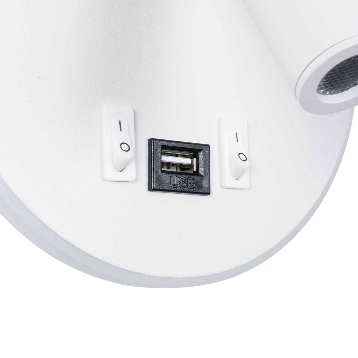 LEDTM® LADY-R 60939 Μοντέρνο Φωτιστικό Τοίχου - Απλίκα Ξενοδοχείου Reading Light με Φορτιστή USB 3A LED 6W 600lm 36° & 360° AC 220-240V IP20 Φυσικό Λευκό 4500K - Bridgelux COB & TÜV SÜD Driver - Λευκό Ματ - Μ15 x Π15 x Υ17cm - 3 Χρόνια Εγγύηση - Image 5
