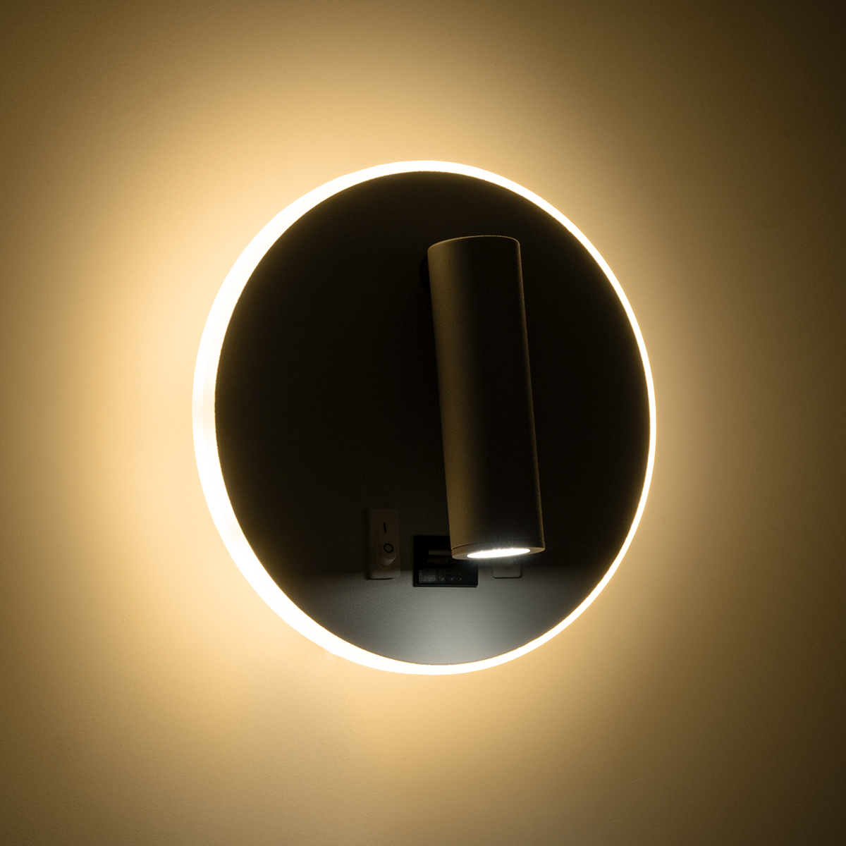 LEDTM® LADY-R 60939 Μοντέρνο Φωτιστικό Τοίχου - Απλίκα Ξενοδοχείου Reading Light με Φορτιστή USB 3A LED 6W 600lm 36° & 360° AC 220-240V IP20 Φυσικό Λευκό 4500K - Bridgelux COB & TÜV SÜD Driver - Λευκό Ματ - Μ15 x Π15 x Υ17cm - 3 Χρόνια Εγγύηση - Image 7