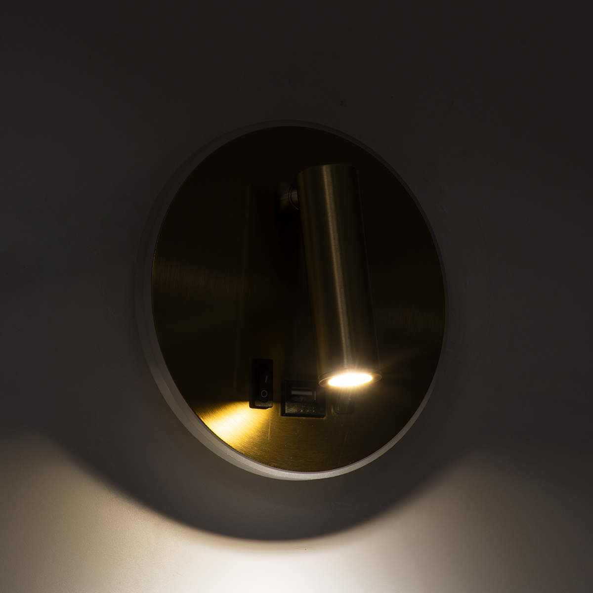 LEDTM® LADY-R 60940 Μοντέρνο Φωτιστικό Τοίχου - Απλίκα Ξενοδοχείου Reading Light με Φορτιστή USB 3A LED 6W 600lm 36° & 360° AC 220-240V IP20 Φυσικό Λευκό 4500K - Bridgelux COB Chip & TÜV SÜD Driver - Χρυσό Βούρτσας - Μ15 x Π15 x Υ17cm - 3 Χρόνια Εγγύηση - Image 11