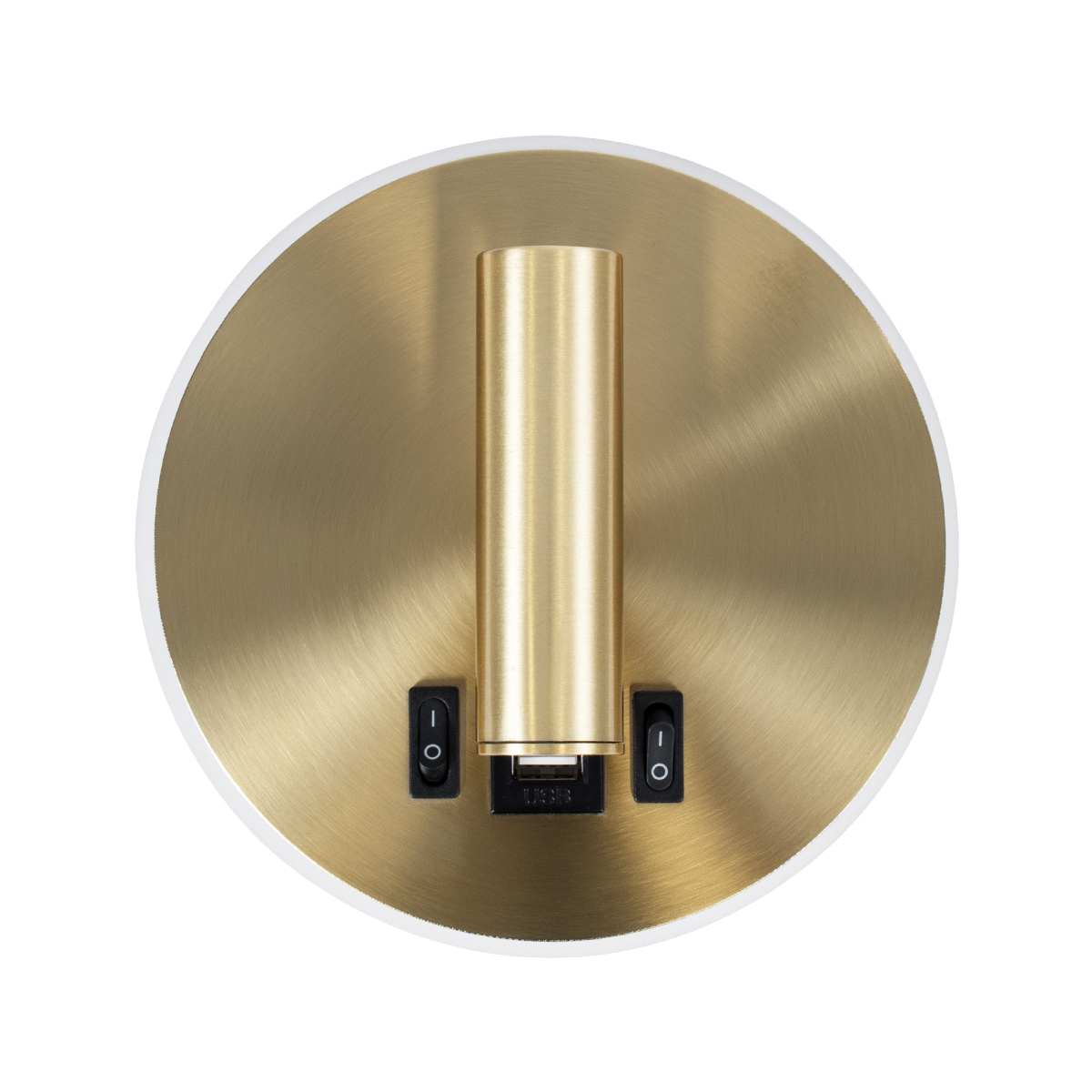 LEDTM® LADY-R 60940 Μοντέρνο Φωτιστικό Τοίχου - Απλίκα Ξενοδοχείου Reading Light με Φορτιστή USB 3A LED 6W 600lm 36° & 360° AC 220-240V IP20 Φυσικό Λευκό 4500K - Bridgelux COB Chip & TÜV SÜD Driver - Χρυσό Βούρτσας - Μ15 x Π15 x Υ17cm - 3 Χρόνια Εγγύηση - Image 4