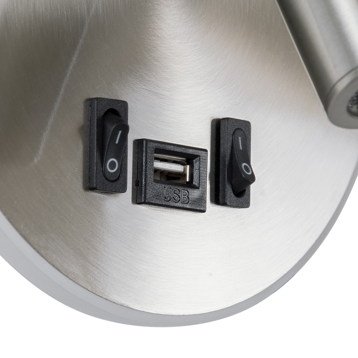 LEDTM® LADY-R 60941 Μοντέρνο Φωτιστικό Τοίχου - Απλίκα Ξενοδοχείου Reading Light με Φορτιστή USB 3A LED 6W 600lm 36° & 360° AC 220-240V IP20 Φυσικό Λευκό 4500K - Bridgelux COB Chip & TÜV SÜD Driver - Νίκελ Βούρτσας - Μ15 x Π15 x Υ17cm - 3 Χρόνια Εγγύηση - Image 7